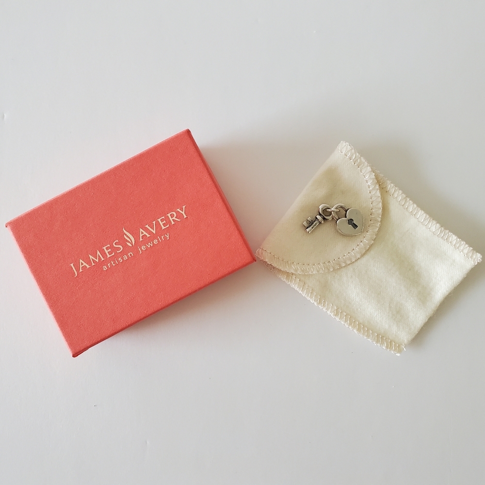 James Avery Silver My Heart Is Yours Lock and Key Charm